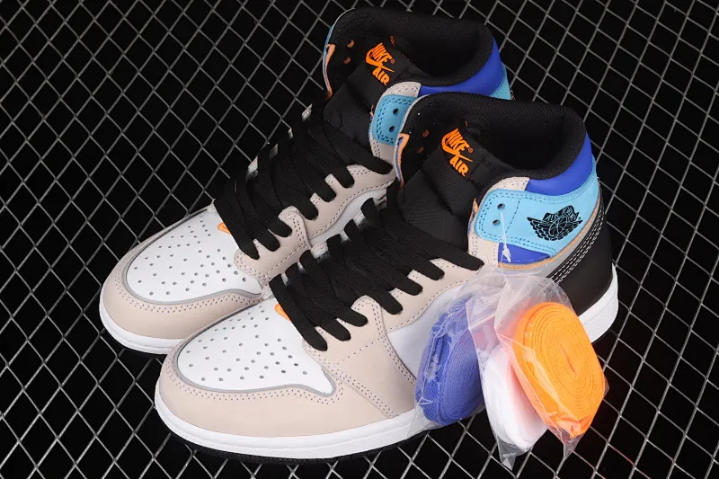All categories Air Jordan Jordan series basketball shoes Air Jordan 1 High Pure original version Air Jordan 1 High OG Pro "Total Orange" AJ1 Joe 13M blue and white stitching high-top basketball shoes DC6515-100